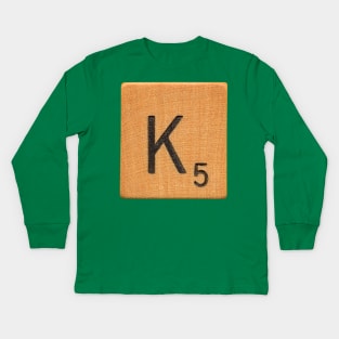 Scrabble Tile 'K' Kids Long Sleeve T-Shirt